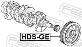 Febest HDS-GE Crankshaft Pulley B18B/B20B
