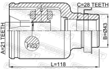 Febest 0511-DY5WATRH Inner CV Joint Right 21X43X28