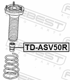 Febest TD-ASV50R Rear Shock Absorber Jounce Bumper
