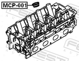Febest MCP-001 Seal Ring, Spark Plug Tube