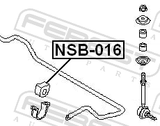 Febest NSB-016 Front Stabilizer Bar Bush D24