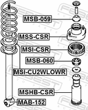 Febest MSS-CSR Rear Shock Absorber Mounting