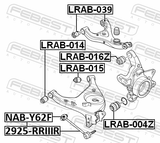Febest LRAB-015 Bushing, Rear Lower Control Arm (Hydro)