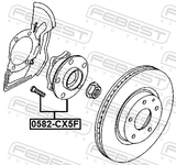 Febest 0582-CX5F Front Wheel Hub