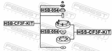 Febest HSB-CF3F-KIT Front Shock Absorber Bushing (Kit)