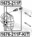 Febest 1675-211F Front Brake Caliper Repair Kit (For One Piston)