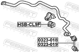 Febest 0323-018 Front Left Stabilizer Link / Sway Bar Link