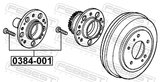 Febest 0384-001 Wheel Stud