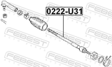 Febest 0222-U31 Steering Tie Rod