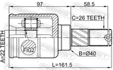 Febest 0211-E11MT16 Inner CV Joint 22X40X26