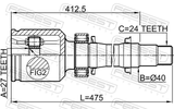 Febest 0111-ACA38RH Inner CV Joint Right 27X40X24
