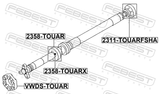 Febest VWDS-TOUAR Drive Shaft Coupling