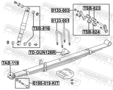Febest TSB-823 Rear Leaf Spring Bushing Rear