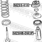 Febest MZSS-010 Front Shock Absorber Mounting