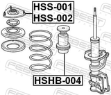 Febest HSHB-004 Boot With Jounce Bumper Front Shock Absorber D20