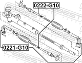 Febest 0222-G10 Steering Tie Rod