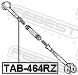 Febest TAB-464RZ Bushing, Rear Right Transverse Rod