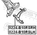 Febest 0224-B10RSRH Right Front Arm