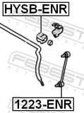 Febest 1223-ENR Rear Stabilizer Link / Sway Bar Link