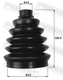 Febest 1917P-F25F Boot Outer CV Joint Kit Pvc 83.5X120.3X24.5