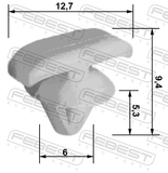 Febest 88570-035 Retainer Clip