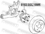 Febest 0182-GGL15MR Rear Wheel Hub