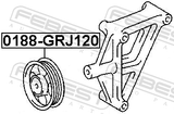 Febest 0188-GRJ120 Pulley Idler