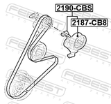 Febest 2190-CBS Belt Tensioner