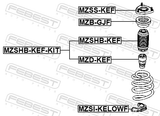 Febest MZSI-KELOWF Front Spring Lower Seat