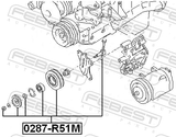 Febest 0287-R51M Pulley Tensioner Kit