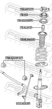 Febest TSI-ACA30UPF Front Spring Upper Seat