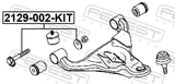 Febest 2129-002-KIT Repair Kit, Camber Adjusting Eccentric Bolt