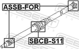 Febest SBCB-S11 Drive Shaft Bearing