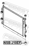 Febest NSB-J10EF Mount Rubber Radiator