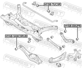 Febest HYAB-I30UPR Rear Transverse Rod Bushing