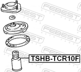 Febest TSHB-TCR10F Front Shock Absorber Boot