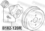 Febest 0182-120R Rear Wheel Hub