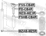 Febest FSS-CB4R Rear Shock Absorber Mounting