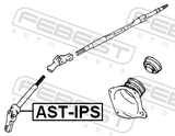 Febest AST-IPS Lower Intermediate Steering Shaft