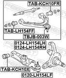 Febest TAB-LH154FF Front Bushing, Front Control Arm
