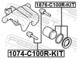 Febest 1074-C100R-KIT Rear Caliper Slide Pin Kit