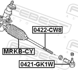 Febest 0421-GK1W Steering Tie Rod End