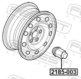 Febest 2185-003 Wheel Nut 1/2UNF-20 L40.9