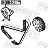 Febest 0488-K34T Pulley Idler Timing Belt