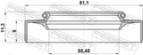 Febest 95GDY-57810811X Oil Seal Rear Hub 55.25X81.1X8.05X11.1