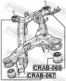 Febest CRAB-067 Subframe Front Bushing