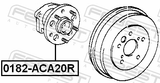 Febest 0182-ACA20R Rear Wheel Hub