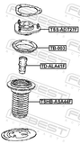 Febest TD-ALA41F Front Shock Absorber Jounce Bumper