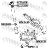 Febest MZD-KEV2R Rear Shock Absorber Jounce Bumper