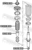 Febest VWAB-032 Bushing, Rear Shock Absorber